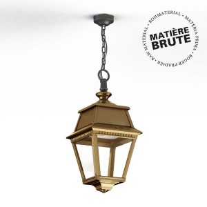 Suspension Avenue 2 N°1 LED Laiton brut 072 Diffuseur clair - PRADIER 102102072 