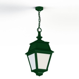 Suspension Avenue 2 N°1 LED opale Vert sapin 067 - PRADIER 102103067 