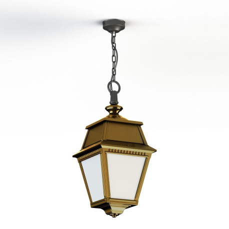 Suspension Avenue 2 N°1 LED opale Laiton vernis teinté 070 - PRADIER 102103070 