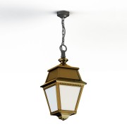 Suspension Avenue 2 N°1 LED opale Laiton vernis teinté 070 - PRADIER 102103070 