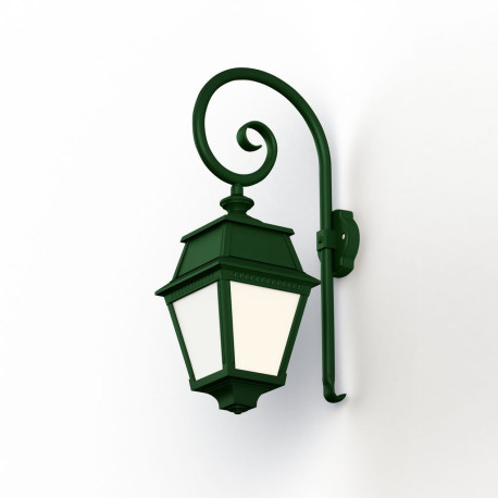 Applique Avenue 2 N°2 LED opale Vert Anglais 019 - PRADIER 102106019 