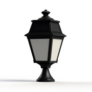 Borne Avenue 2 N°5 LED opale Noir foncé 000 - PRADIER 102115000 