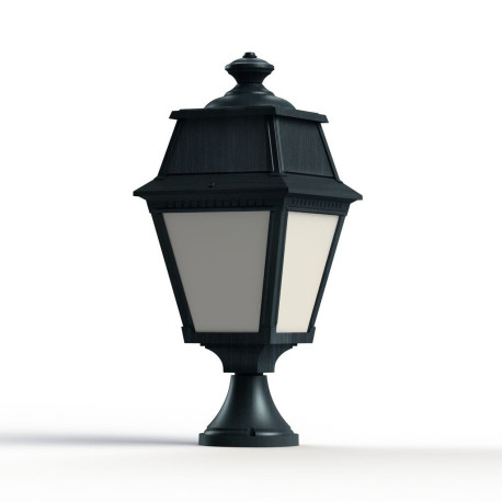 Borne Avenue 2 N°5 LED opale Vert de gris 008 - PRADIER 102115008 