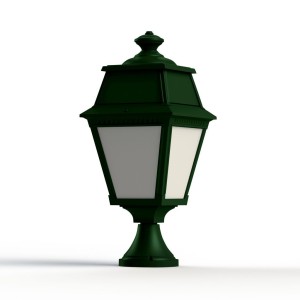 Borne Avenue 2 N°5 LED opale Vert Anglais 019 - PRADIER 102115019 