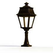 Borne Avenue 2 N°6 LED clair Patiné doré 009 - PRADIER 102117009 