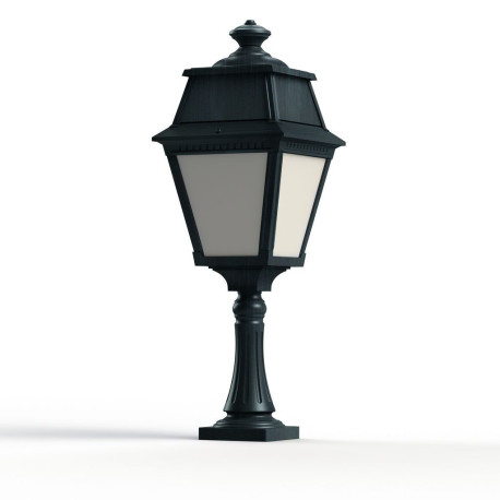 Borne Avenue 2 N°6 LED opale Vert de gris 008 - PRADIER 102118008 
