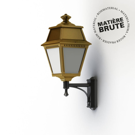 Applique Avenue 2 N°7 LED Laiton brut 072 Diffuseur opale - PRADIER 102121072 