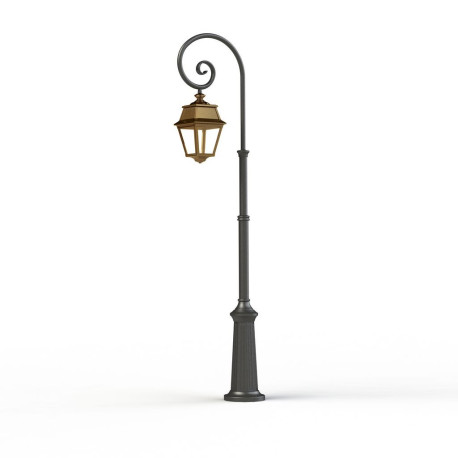 Lampadaire Avenue 2 N°8 LED clair Laiton vernis teinté 070 - PRADIER 102123070 