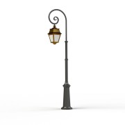 Lampadaire Avenue 2 N°8 LED opale Laiton vernis teinté 070 - PRADIER 102124070 