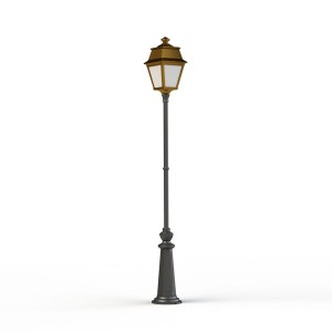 Lampadaire Avenue 2 N°9 LED opale Laiton vernis teinté 070 - PRADIER 102127070 