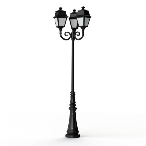 Lampadaire Avenue 2 N°11 LED opale Noir foncé 000 - PRADIER 102130000 