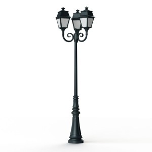 Lampadaire Avenue 2 N°11 LED opale Vert de gris 008 - PRADIER 102130008 