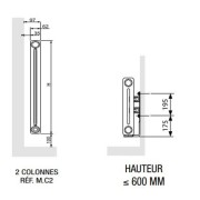 Radiateur chauffage central ACOVA - VUELTA HORIZONTAL 771W M6C2-17-060