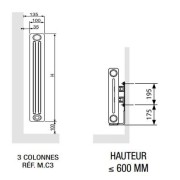 Radiateur chauffage central ACOVA - VUELTA HORIZONTAL 1036W M6C3-17-060