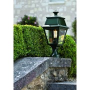 Borne Avenue 2 N°5 LED opale Vert de gris 008 - PRADIER 102115008 