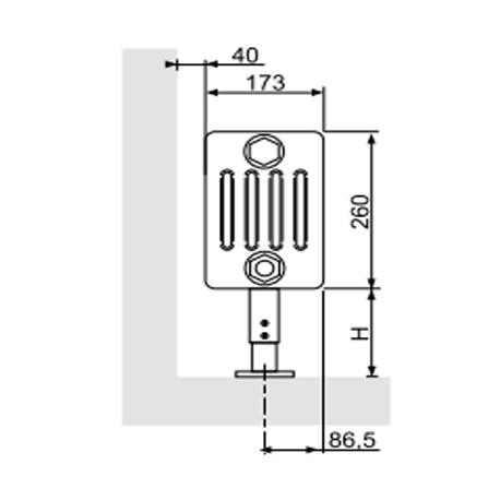 Radiateur chauffage central ACOVA - VUELTA plinthe 993W M6C5-22-026