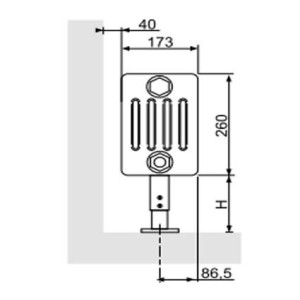 Radiateur chauffage central ACOVA - VUELTA plinthe 993W M6C5-22-026