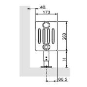 Radiateur chauffage central ACOVA - VUELTA plinthe 1489W M6C5-33-026