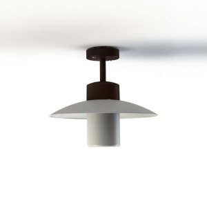 Plafonnier Aubanne N°2 depoli Rouille 046 - PRADIER 101004046 