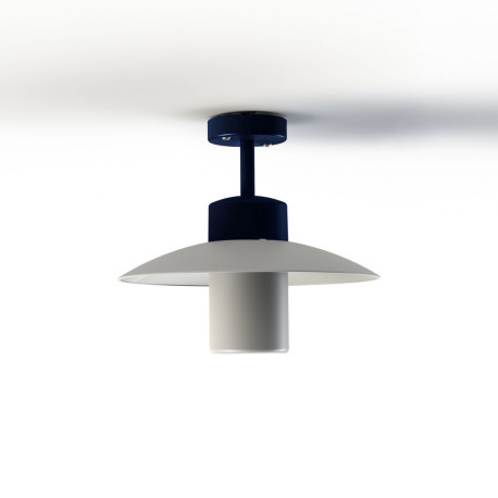 Plafonnier Aubanne N°2 depoli Bleu acier 065 - PRADIER 101004065 