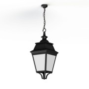 Suspension Avenue 3 N°1 LED Warm Noir 000 Diffuseur opale - PRADIER 103104000 
