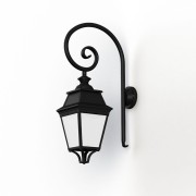Applique Avenue 3 N°3 LED Warm Noir 000 Diffuseur opale - PRADIER 103110000 