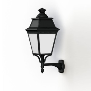Applique Avenue 3 N°4 LED Warm Noir 000 Diffuseur opale - PRADIER 103115000 