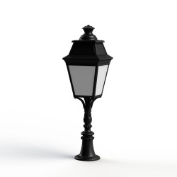 Borne Avenue 3 N°6 LED Warm Noir 000 Diffuseur opale - PRADIER 103125000 