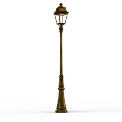 Lampadaire Avenue 3 N°7 LED Warm Patine dorée 009 Diffuseur clair - PRADIER 103128009 