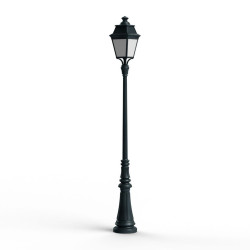 Lampadaire Avenue 3 N°7 LED Warm Patine vert de gris 008 Diffuseur opale - PRADIER 103130008 