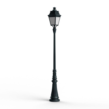 Lampadaire Avenue 3 N°7 LED Warm Patine vert de gris 008 Diffuseur opale - PRADIER 103130008 