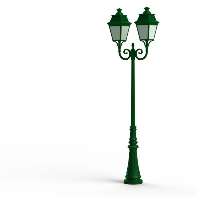 Lampadaire Avenue 3 N°8 LED Warm Vert 067 Diffuseur opale - PRADIER 103135067 