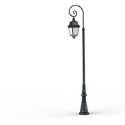 Lampadaire Avenue 3 N°9 LED Warm Patine vert de gris 008 Diffuseur opale - PRADIER 103140008 