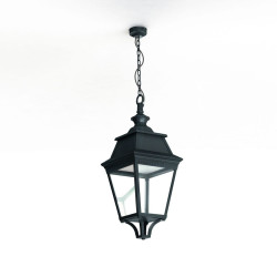 Suspension Avenue 3 N°1 LED Warm Patine vert de gris 008 Diffuseur clair - PRADIER 103202008 