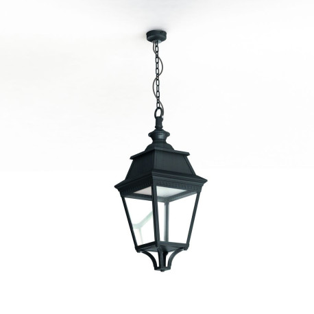 Suspension Avenue 3 N°1 LED Warm Patine vert de gris 008 Diffuseur clair - PRADIER 103202008 