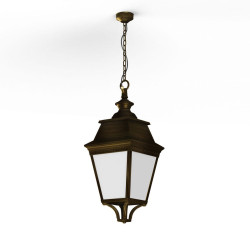 Suspension Avenue 3 N°1 LED Warm Patine dorée 009 Diffuseur opale - PRADIER 103204009 