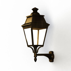 Applique Avenue 3 N°4 LED Warm Patine dorée 009 Diffuseur clair - PRADIER 103213009 