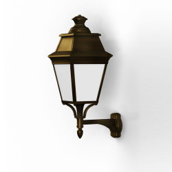Applique Avenue 3 N°4 LED Warm Patine dorée 009 Diffuseur opale - PRADIER 103215009 