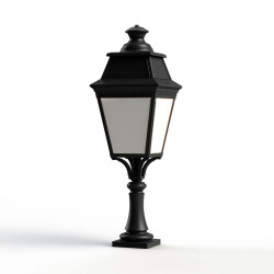 Borne Avenue 3 N°5 LED Warm Noir 000 Diffuseur opale - PRADIER 103220000 