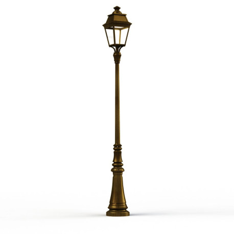 Lampadaire Avenue 3 N°7 LED Warm Patine dorée 009 Diffuseur clair - PRADIER 103228009 