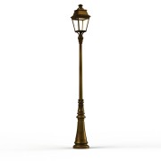 Lampadaire Avenue 3 N°7 LED Warm Patine dorée 009 Diffuseur clair - PRADIER 103228009 
