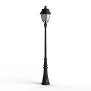 Lampadaire Avenue 3 N°7 LED Warm Patine vert de gris 008 Diffuseur opale - PRADIER 103230008 