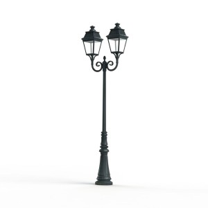 Lampadaire Avenue 3 N°8 LED Warm Patine vert de gris 008 Diffuseur clair - PRADIER 103233008 