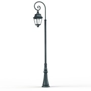 Lampadaire Avenue 3 N°9 LED Warm Patine vert de gris 008 Diffuseur clair - PRADIER 103238008 
