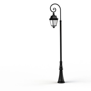 Lampadaire Avenue 3 N°9 LED Warm Noir 000 Diffuseur opale - PRADIER 103240000 