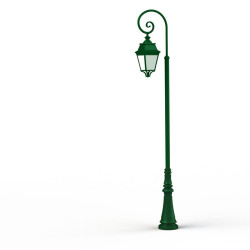 Lampadaire Avenue 3 N°9 LED Warm Vert 067 Diffuseur opale - PRADIER 103240067 