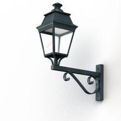 Applique Avenue 3 N°12 LED Warm Patine vert de gris 008 Diffuseur clair - PRADIER 103253008 