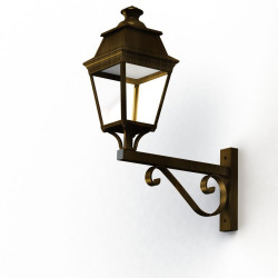 Applique Avenue 3 N°12 LED Warm Patine dorée 009 Diffuseur clair - PRADIER 103253009 
