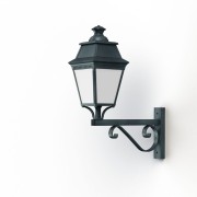 Applique Avenue 3 N°12 LED Warm Patine vert de gris 008 Diffuseur opale - PRADIER 103255008 