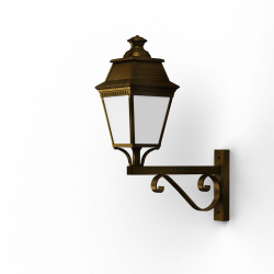 Applique Avenue 3 N°12 LED Warm Patine dorée 009 Diffuseur opale - PRADIER 103255009 